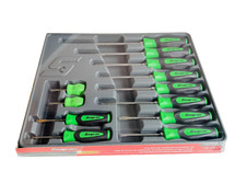 Snap-on Tools Green 12pc Soft Grip Combination Screwdriver Set Sgdx120bg New Usa