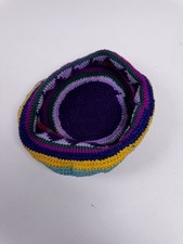 Handmade Crochet Toddler Bucket Hat Multicolor Rainbow Kids Boho Vintage Style