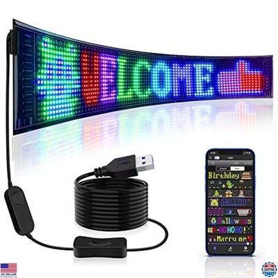 RAYHOME Scrolling Huge Bright Advertising LED Signs, Flexible USB 5V LED Store