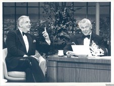 1981 Johnny Carson Ed Mcmahon Nbc Tonight Show Comedian Star Vintage Photo 7x9