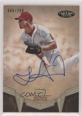 2019 Topps Tier One Break Out 65/250 Lucas Sims #BA-LS Auto 0c2