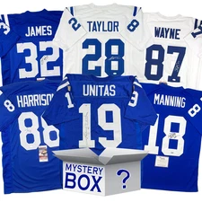 Autographed/Signed Indianapolis Football Jersey Mystery Box PSA JSA Beckett COA