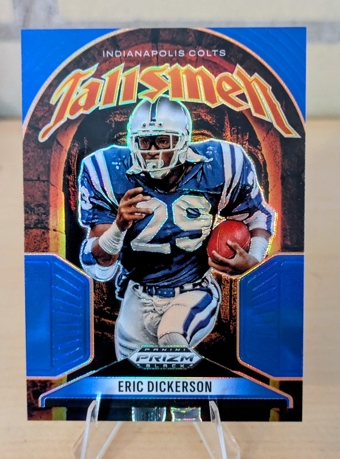 2025 Panini Prizm Black - Talismen Eric Dickerson #11 Blue Prizm /199 - Colts