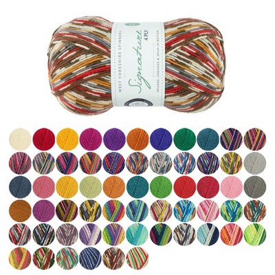West Yorkshire Spinner Wolle Signature 4-fädig WYS Sockengarn Stricken Häkeln 100g