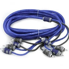 Kicker 46KI44 K-Series 4-Channel RCA Interconnect, 4.0 Meter