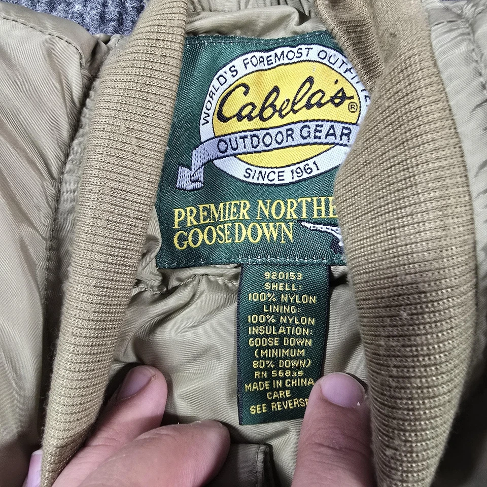 Cabela's Jacket Mens Large Tall Premier Northern Goose Down Puffer Snap Front - Image 4 of 4