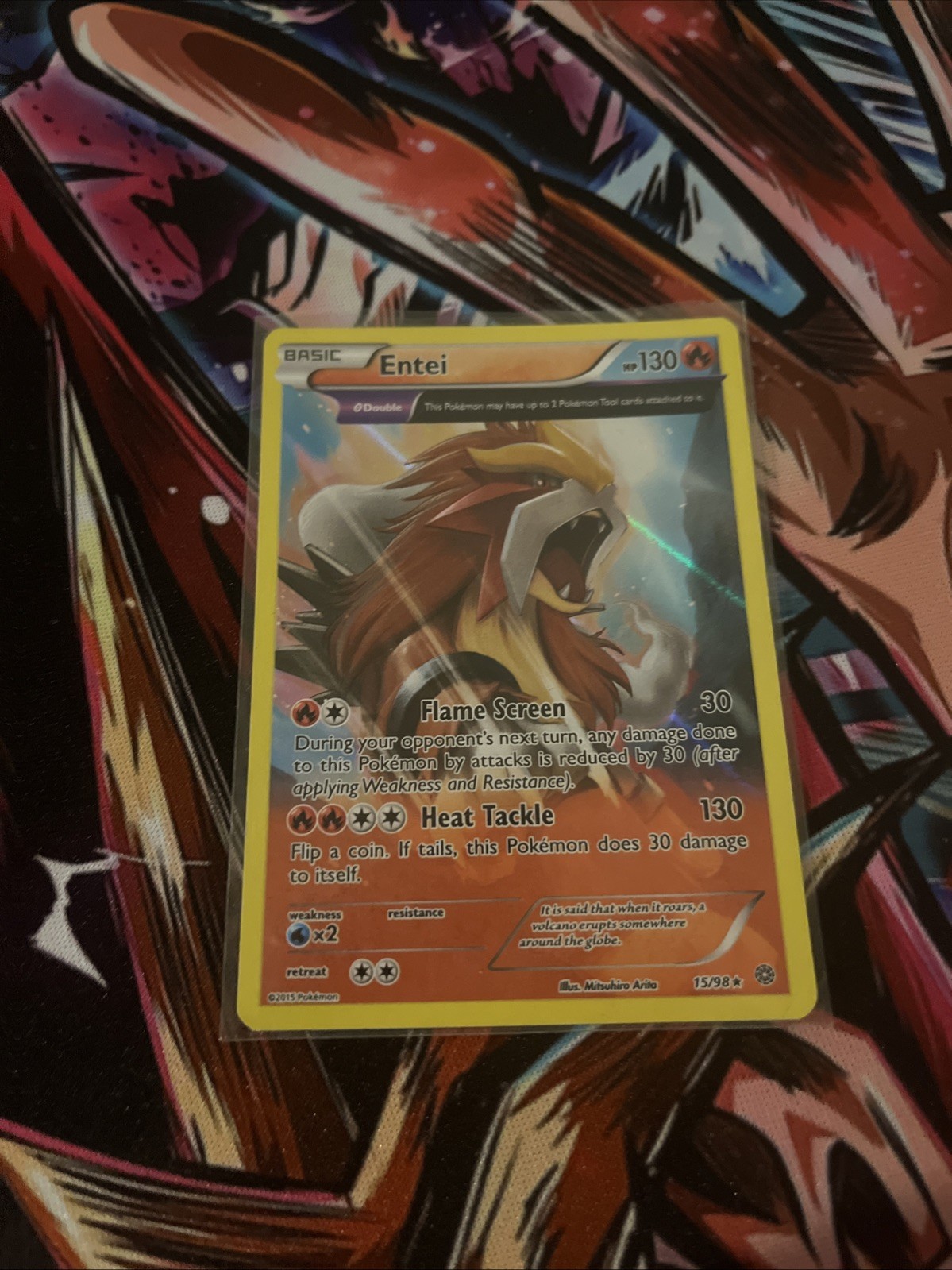 Pokémon TCG Entei 15/98 Ancient Origins Reverse Holo Rare LP