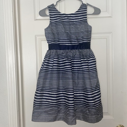 Robe Bébé Fille GYMBOREE à Rayures Bleues - Taille 9-12 Mois - Sans Manches - Neuf Avec Étiquette (NWT)