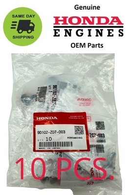 #ad 10Pack HONDA Cover Bolt EB2000 EU2000 EU2200 EU1000 EU3000 90102 Z07 003 Genuine $29.95