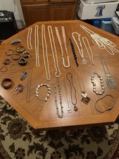 HUGE LOT Costume Jewelry Necklaces, Bracelets, Pearls As Is Condition Over 30 Pc