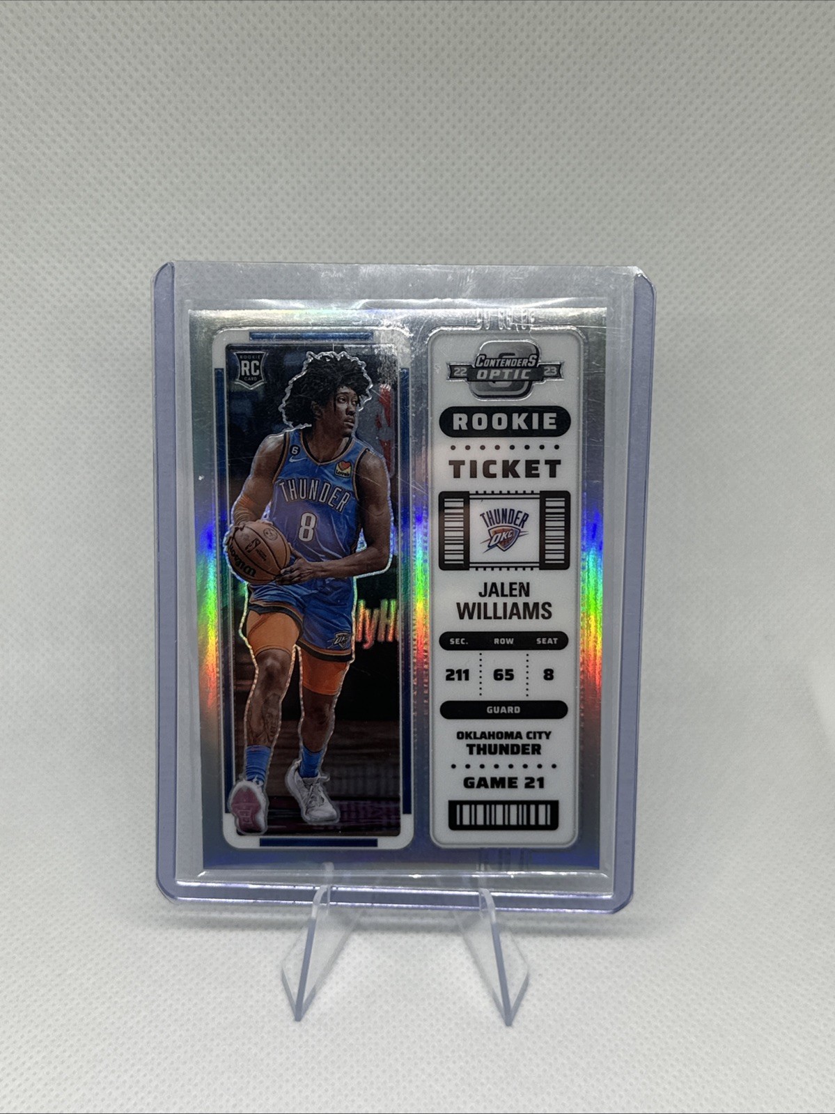 2022-23 Panini Contenders Optic Rookies Silver Prizm #8 Jalen Williams RC (SSP)