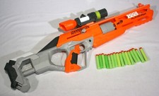 NERF ALPHAHAWK Sniper Rifle 6 Shot Revolver, Scope  22 Darts Accustrike Series