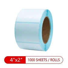 4"x2" Thermal Label Printer Self Adhesive  Sticker Label 1000 sheets (4 rolls)