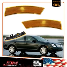 For 2010-2012 Mercury Milan Amber Lens Front Bumper Side Marker Reflector Lights