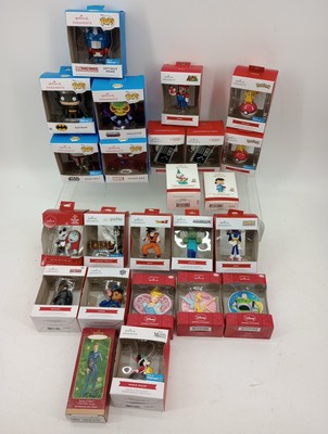 24- Hallmark Barbie Nintendo Minecraft Star Wars Etc Ornaments NIB Read Look!