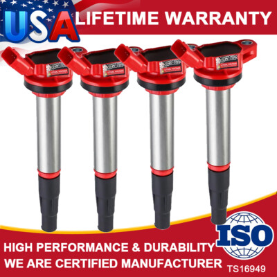 4X Ignition Coils Bobinas for Toyota Corolla 1.8L Prius L4 2009-2017 UF596 UF619