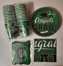 FREE Green Congratulations Graduation Party Paper  Any Year for 25 Total 52