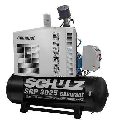 Schulz rotary screw srp 3025 compact- 25 hp-105 cfm 208/230/460 volts