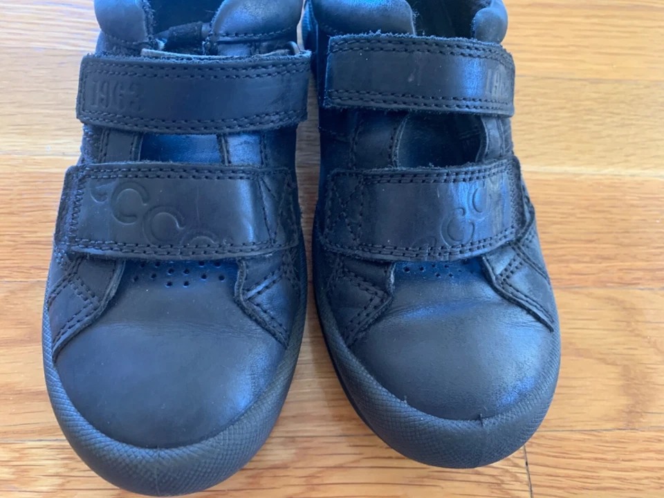 ECCO Little Boys Kids Black Leather Sneakers Casual Shoes Grip Strap Sz 3 EUR 34 - Image 4 of 4