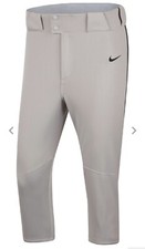 Nike Vapor Select Boys Baseball Pants Gray Black Piping BQ6444-053 Sz Large NEW
