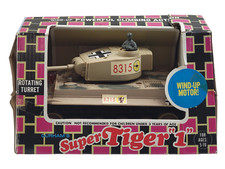 Vintage Durham's Super Tiger 1 Wind-Up Powerful Climbing Action German Tank Toy
