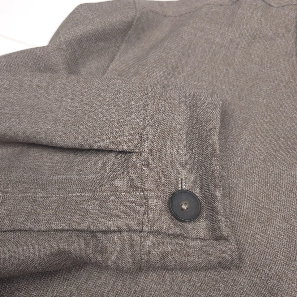 Jaqueta Masculina de Lã Micro Hopsack Bloomingdales Tan Melange Tamanho 42R $598 - Imagem 3 de 4