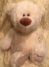 Nounours White Teddy Bear Plush 20  Kids Adults Stuffed Animal Soft Toy