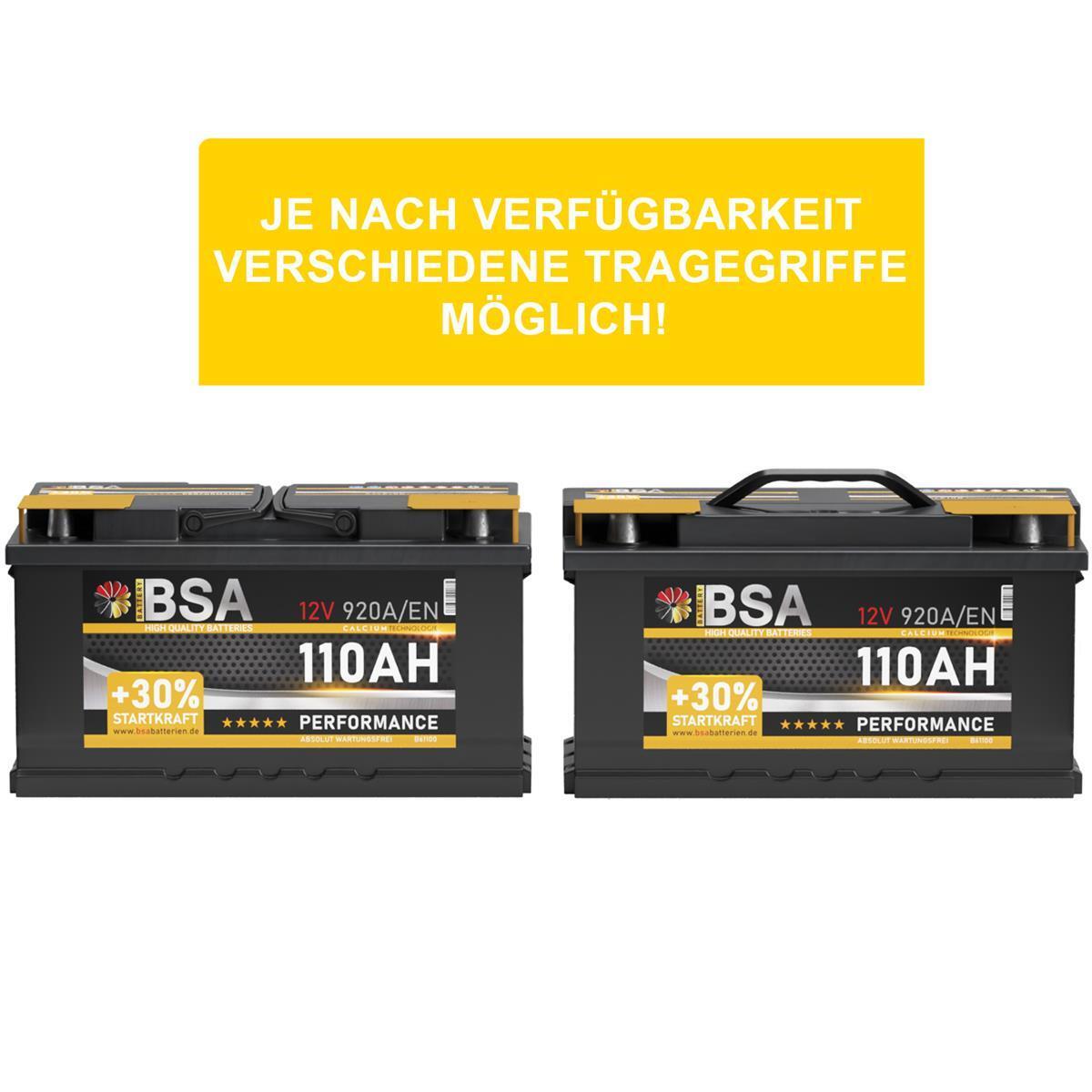 Autobatterie 110Ah 12V 920A BSA Starterbatterie statt 100Ah 95Ah 92Ah ...