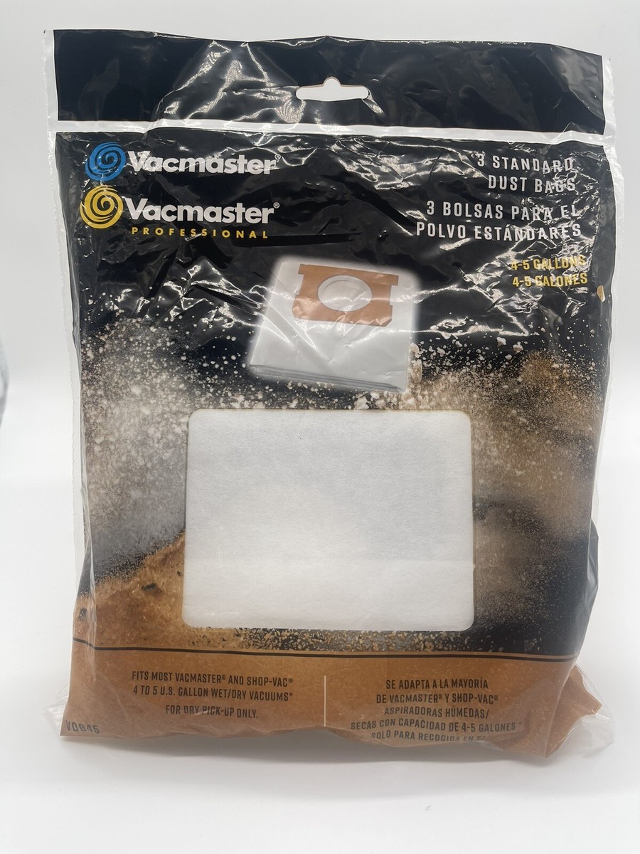 Vacmaster pack Vacuum Dust Bags 4-5 Gallons Dry/Vacmaster Shop