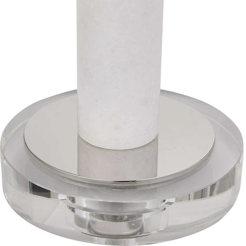 TWO SUSSEX MODERN 35" MARBLE & POLISHED NICKEL TABLE BUFFET LAMP UTTERMOST 29793 - Picture 5 of 7