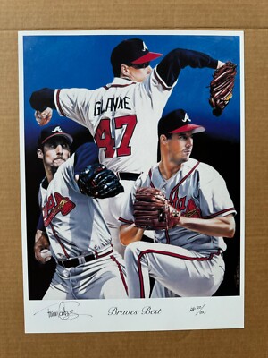 Braves Best Limited Edition 18X13 Lithographs Artist Prints #'D /Signed 13-100.