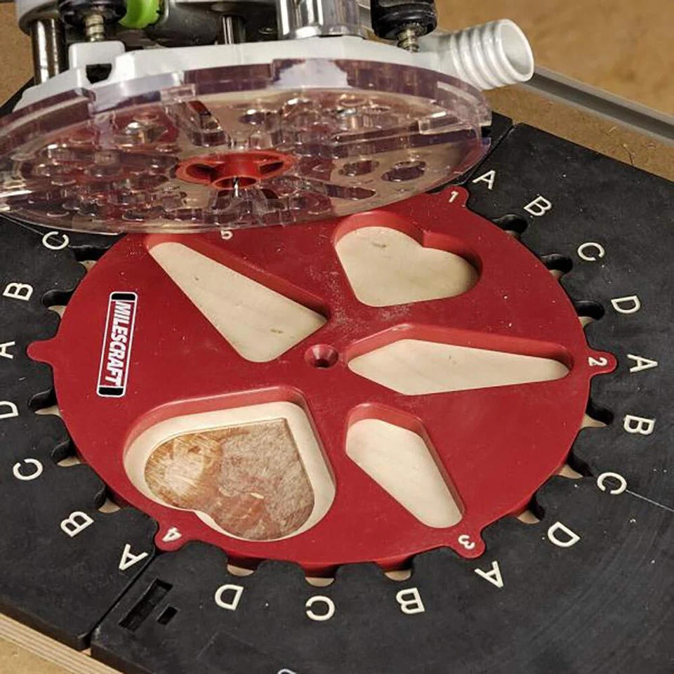 Kit de diseño/incrustación 1207 - Plantilla de enrutador plantilla negra y roja pequeña Foto 3 de 4