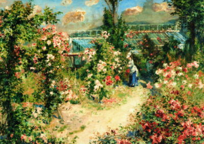 Kunstkarte Pierre Auguste Renoir ''Das Gewächshaus''