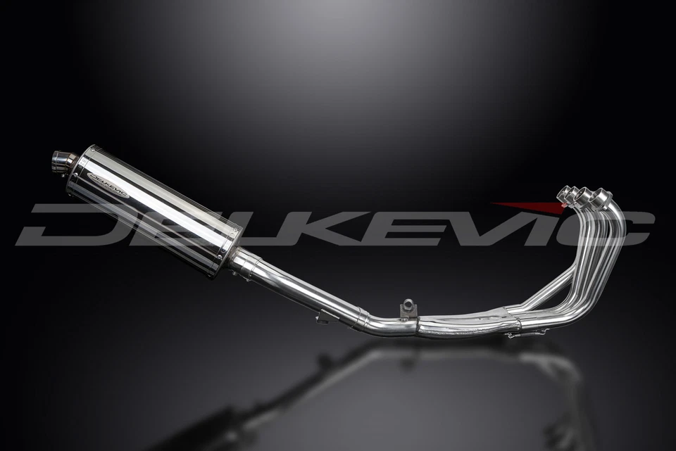 Silenciador de escape completo Honda CBR600 1991-1998 4-1 14" ovalado de acero inoxidable Foto 3 de 4