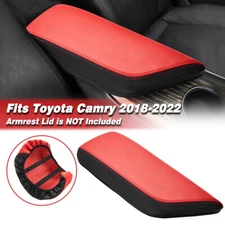 Center Console Arm Rest Lid Slip-on Cover Red Trim For 2018-2024 Toyota Camry