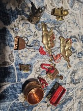 9 Vintage Metal Christmas Ornaments