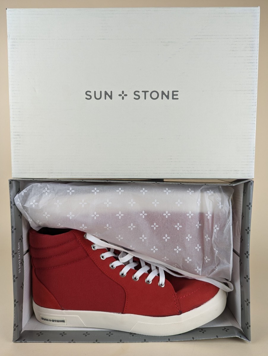 Sun + Stone Jett High Top Sneakers Mens 8 M Red Canvas  display picture 2