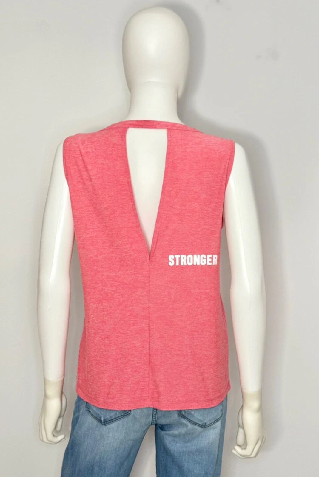 beyond-yoga heather v neck logo tank-top