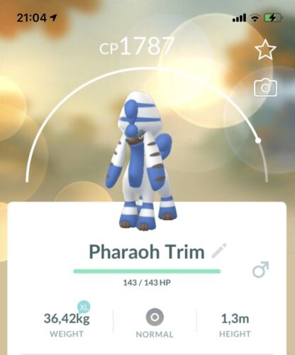 Furfrou Pharaoh Trim Form Egypt Pokemon Trade Go Level 30+ Regional Pokémon - Picture 1 of 1