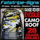 to fit RANGE ROVER EVOQUE CAMO ROOF GRAPHICS DECALS STICKERS STRIPES CAR VINYL