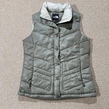 The North Face Gilet Womens Small 8 UK Green 700 Down Jacket Vest Outdoor