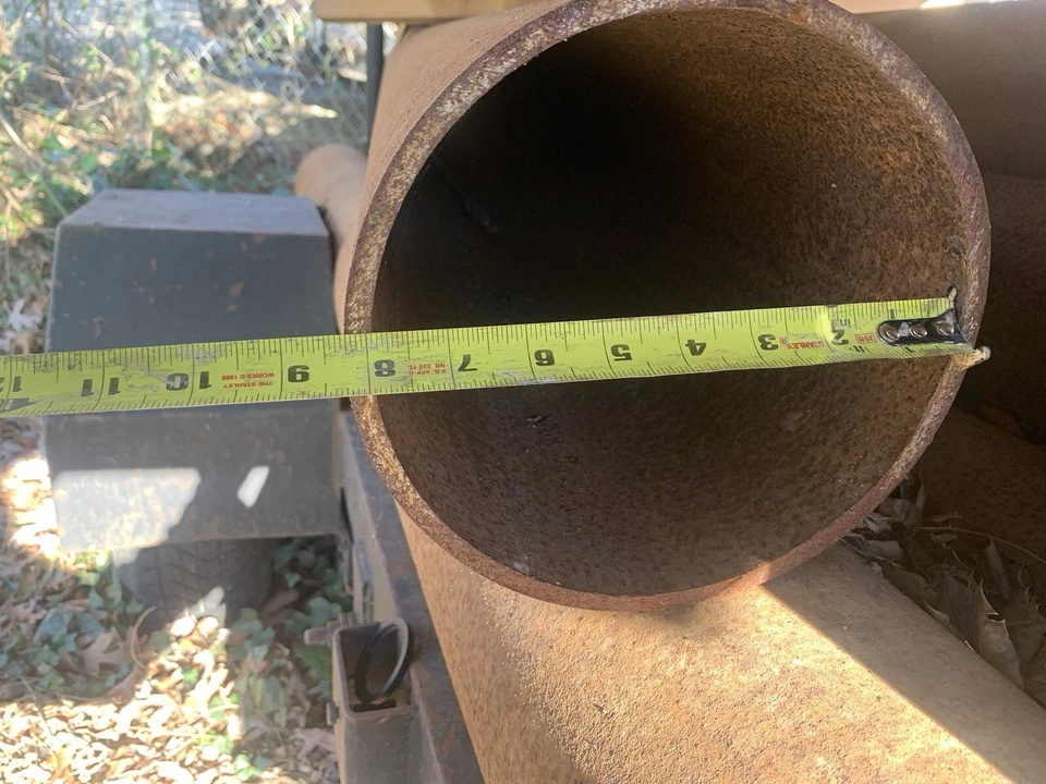 TUBO DE ACERO 8" HORARIO 40 Corte a Talla X 1 Pie Foto 3 de 4