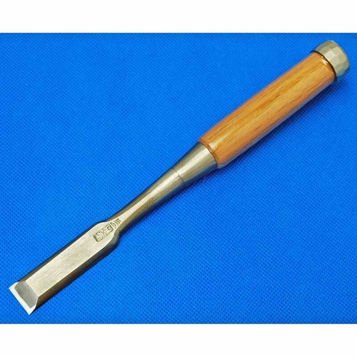 Tasai Oire Nomi Japanese Bench Chisel Polished Finish Blue Steel Red Oak 田斎 追入鑿 - Afbeelding 35 van 63