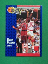 1991-92 Fleer Basketball League Leaders #223 Hakeem Olajuwon