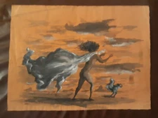 Francesco Di Cocco CA., NY & ITALY ARTIST WATERCOLOR PAINTING 