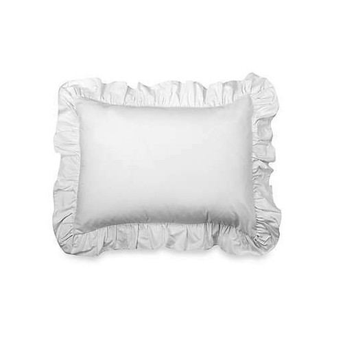 Smootheweave Ruffled King Pillow Sham, White, 1 Sham, NEW 10482024715