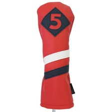 Majek Retro Golf 5 Fairway Wood Headcover Red White Blue Vintage Style