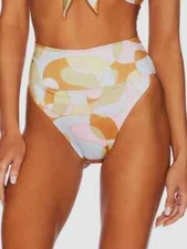 Beach Riot Wawa Colorblock Sophie High Waist Bottom L67758 Womens Swimwear Sz M
