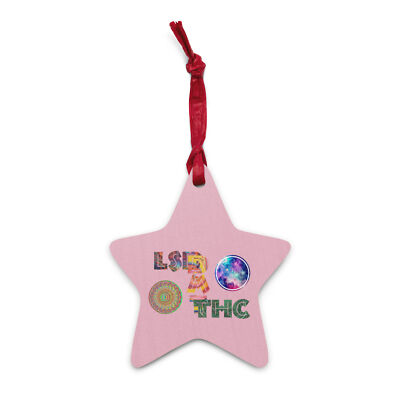 ''LSD DMT THC'' Wooden ornament Psychedelic Psychonaut Shamanic Entheogen