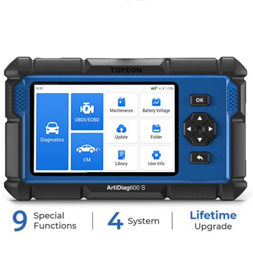 TOPDON AD600S OBDII Scanner Car Diagnostic AutoVIN ABS Bleeding Code Reader-image